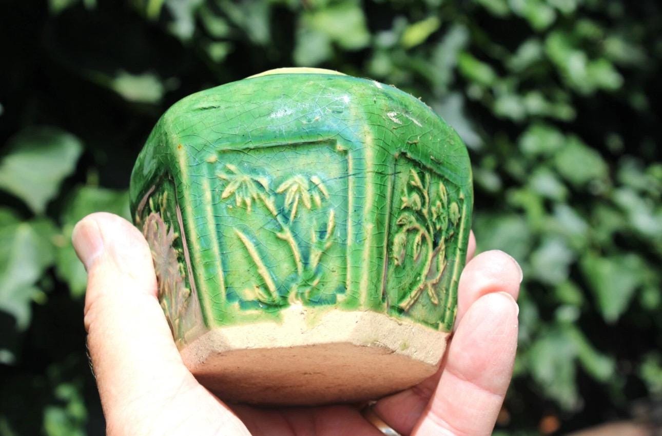 アンティーク中国製緑釉陶器花瓶（1900-1940年） - Etsy 日本