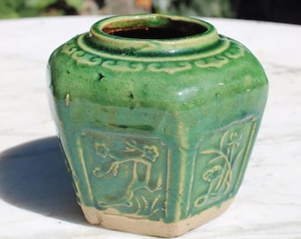 アンティーク中国製緑釉陶器花瓶（1900-1940年） - Etsy 日本