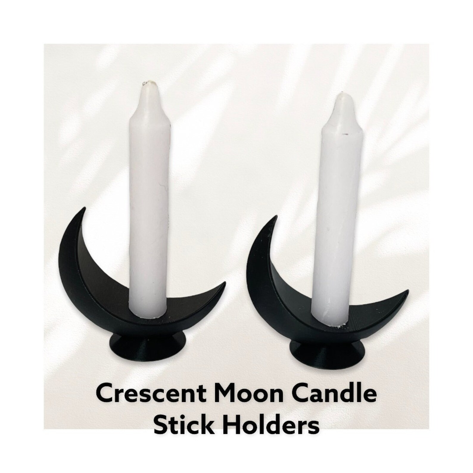 Crescent Moon Candle Holder Witchy Gothic Home Decor Black Etsy