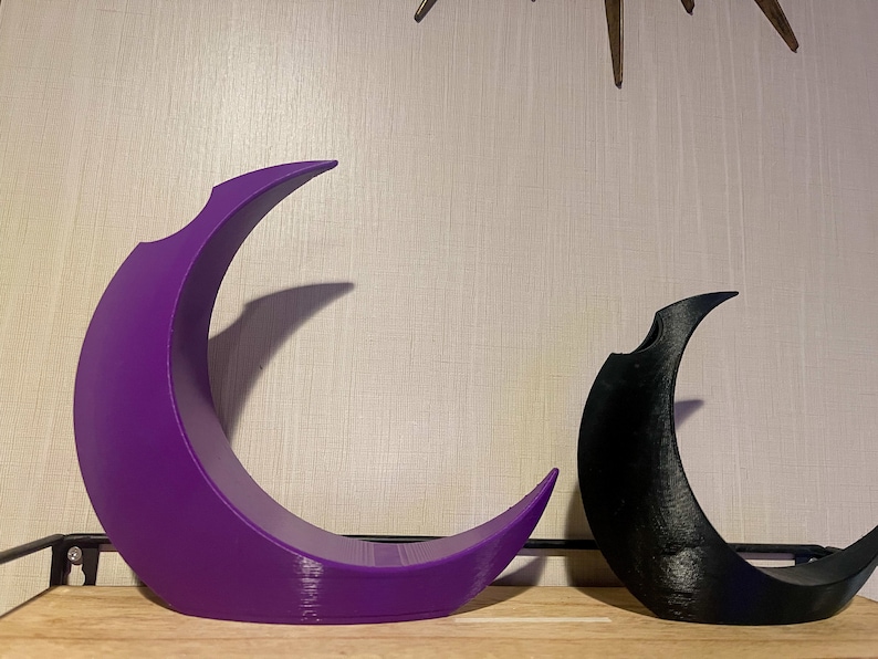 Modern Lunar Vase Large Crescent Moon Vase Witchy Home Decor Gothic Home Decor Boho Home Decor Moon Home Decor Multiple Sizes image 6