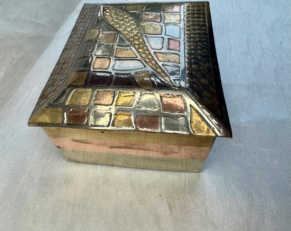 Antique Victorian Solid Brass Multicolor Patina D… - image 6