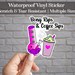 Marijuana Bong Rips & Coffee Sips Waterproof Vinyl Sticker- Weed, Cannabis, Decals for Laptop, Macbook, Car Bumper Sticker, Planner, Tumbler 