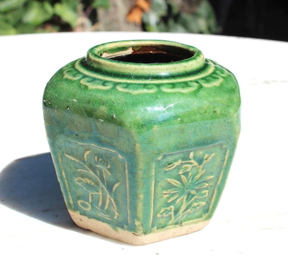 中国 アンティーク 花瓶 色絵 花鳥 人物文様 大型花器 飾り壺 e1357-G