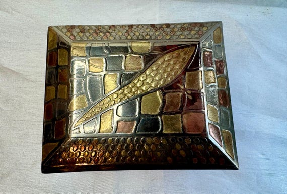 Antique Victorian Solid Brass Multicolor Patina D… - image 4