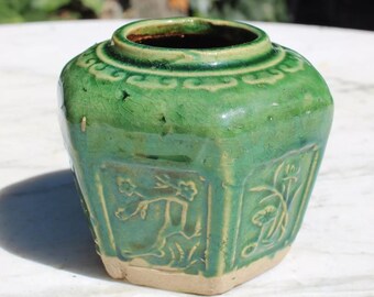 アンティーク中国製緑釉陶器花瓶（1900-1940年） - Etsy 日本