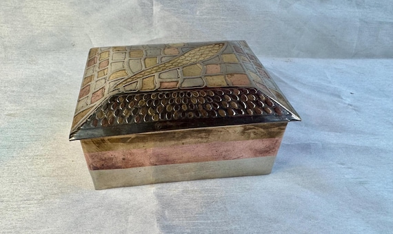 Antique Victorian Solid Brass Multicolor Patina D… - image 3