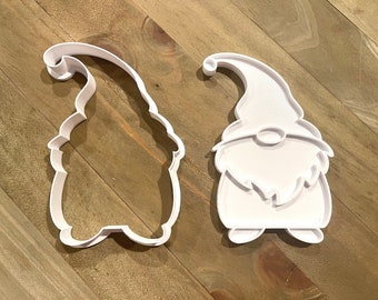 Gnome Cookie Cutter | Cookie Cutter and Gnome Imprint Stamp | Christmas Cookie Cutter | Baking Kitchen Tools
