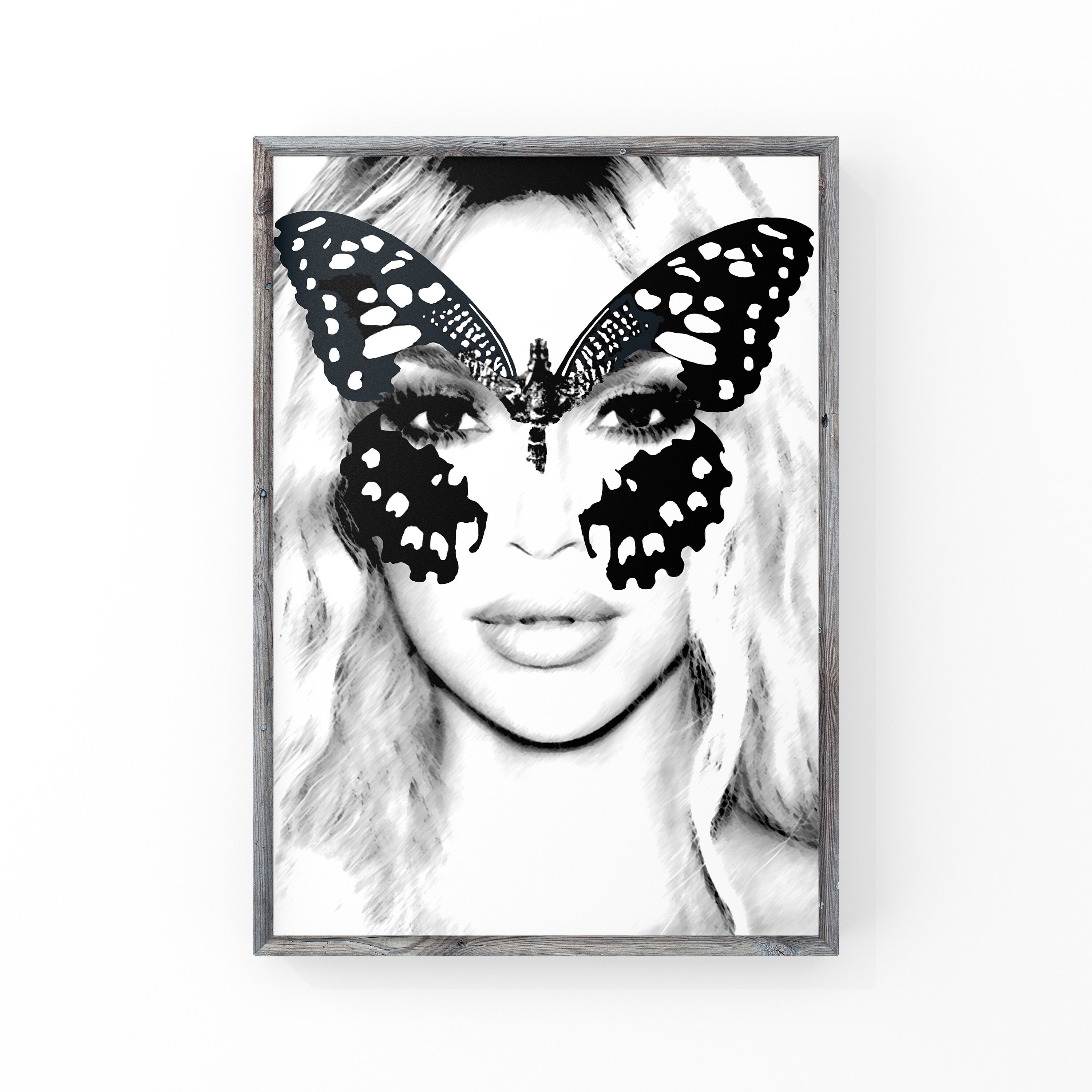 Kim Kardashian Butterfly Digital Download Art Print Etsy