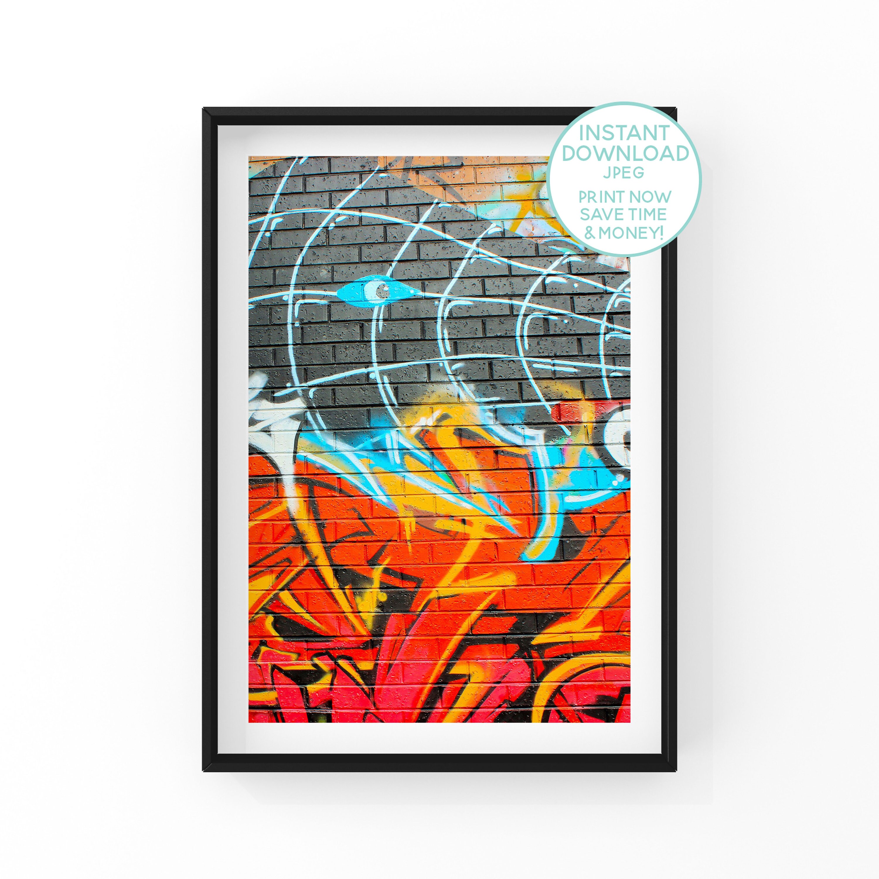 Street Wall Art Print Graffiti Art Print At Home Digital Etsy