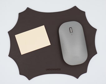 Personalized Leather Mousepad. Fine Italian Leather Mousepad. Personalized Mouse Pad