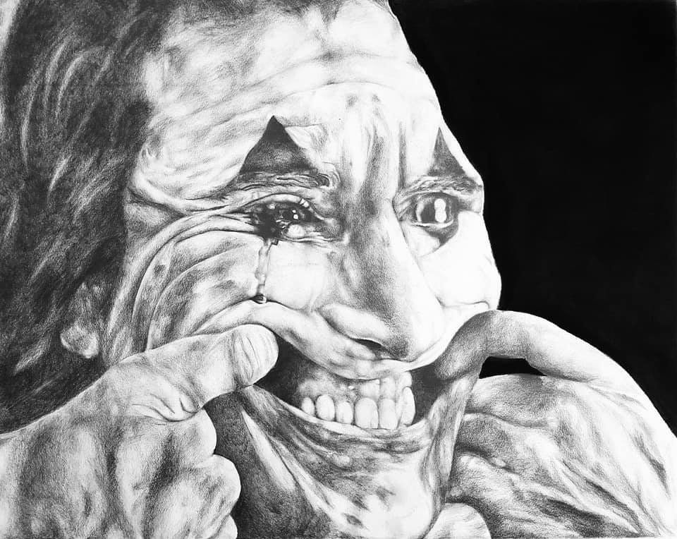 Joaquin Phoenix Joker Hyper Realistic Pencil Drawing Etsy