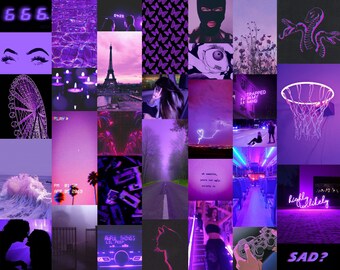 Featured image of post Baddie Collage Purple - Purple aesthetically pleasing collage for room.