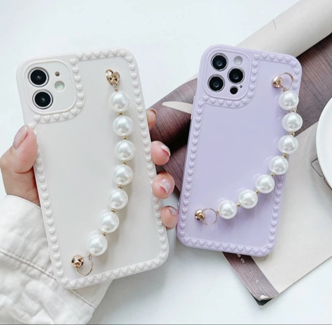 Iphone Case pearl bracelet bangle chain soft case for iphone Etsy
