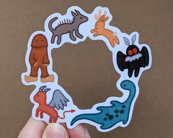 Cryptids Mythical Creatures Sticker