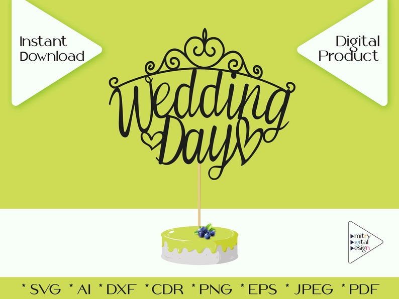 Cake topper Wedding day svg Bridal tiara svg Princess corwn | Etsy