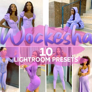 10 Wockesha Presets | Preset for black skin | Melanin Presets |  Mobile and Desktop Presets | Instagram Presets | Black Blogger