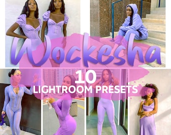 10 Wockesha Presets | Preset for black skin | Melanin Presets |  Mobile and Desktop Presets | Instagram Presets | Black Blogger