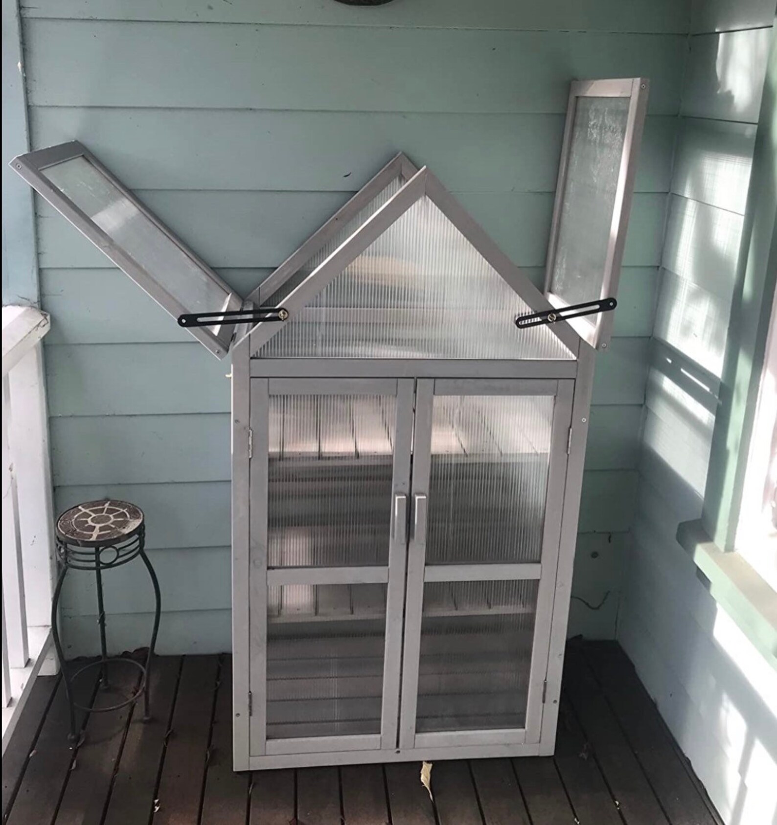 Mini Greenhouse Kit French Gray 3Tier Solid Wood Etsy