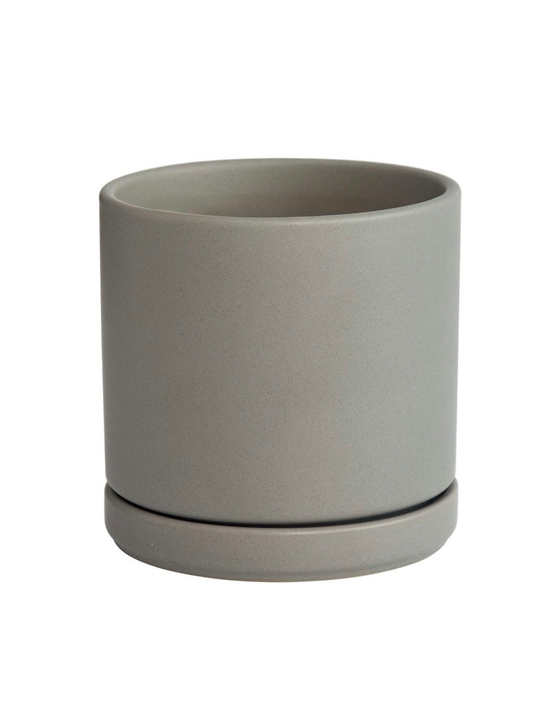 Ceramic Planter Pot With Drainage Hole and Saucer Indoor Etsy