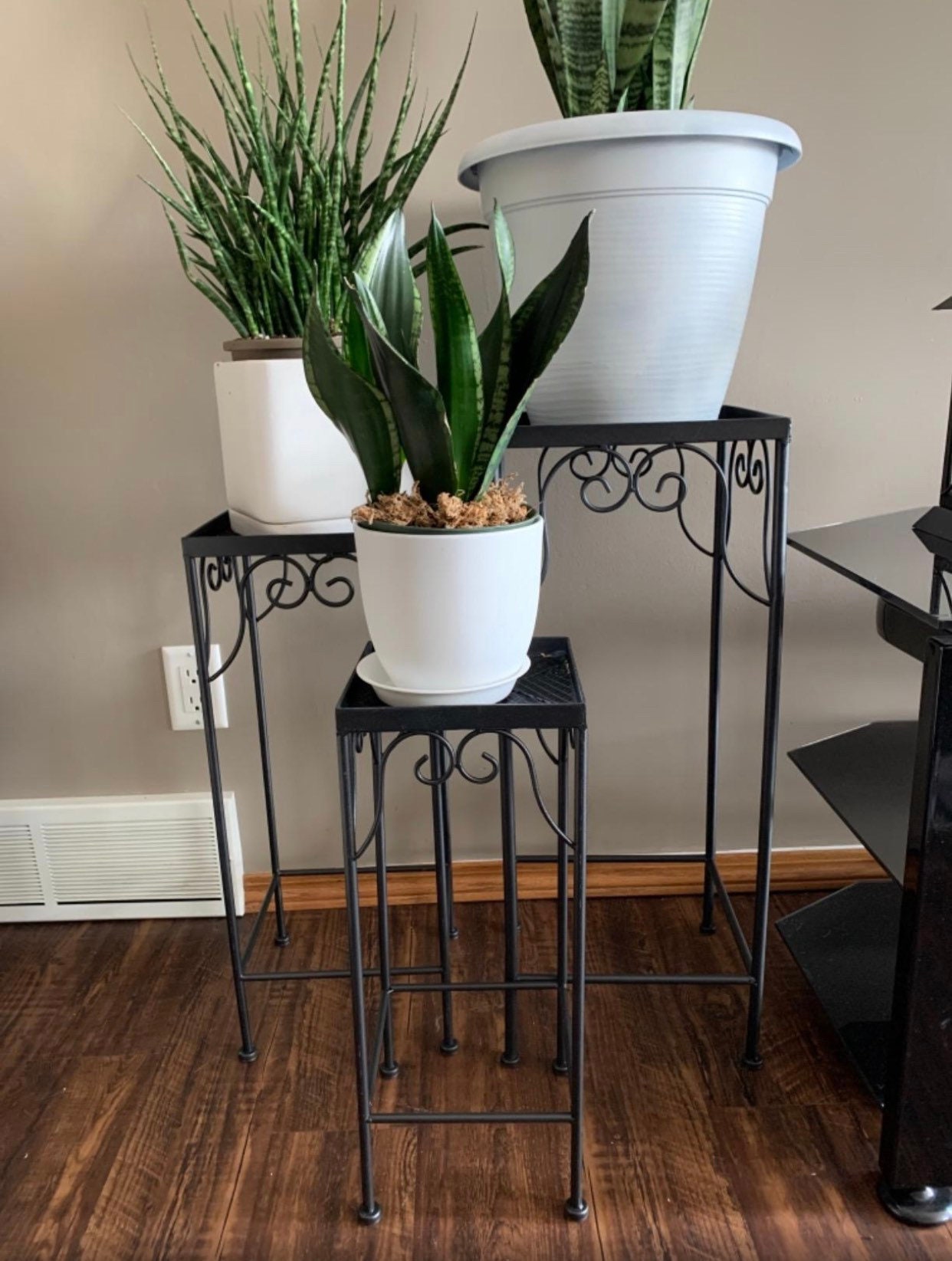 Plant Stands Set of 3 Metal Plant Stands Indoor/outdoor Etsy