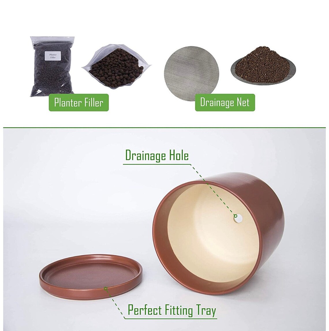 Ceramic Planter Pot with Drainage Hole and Saucer Indoor Etsy