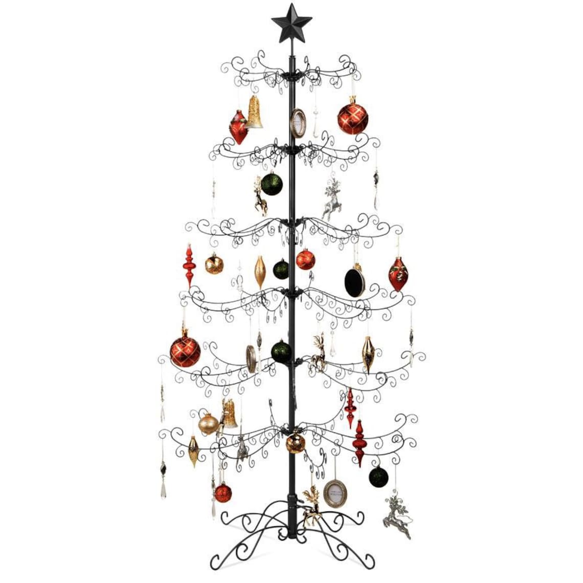 Wrought Iron Christmas Tree Ornament Display W/ Easy Assembly Etsy