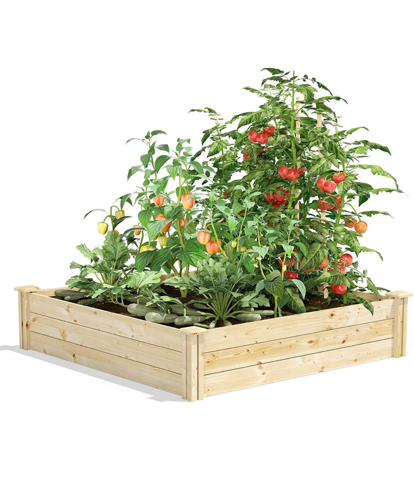 Original Pine Raised Garden Bed 4W X 4 L X 10.5H Made in Etsy