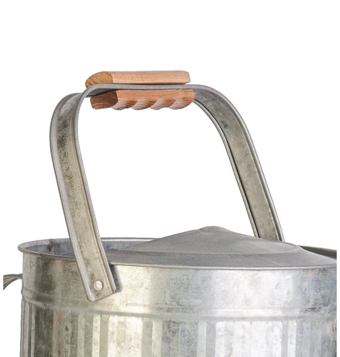 2 Gallon Vintage Galvanized Watering Can With Wood Handle Etsy