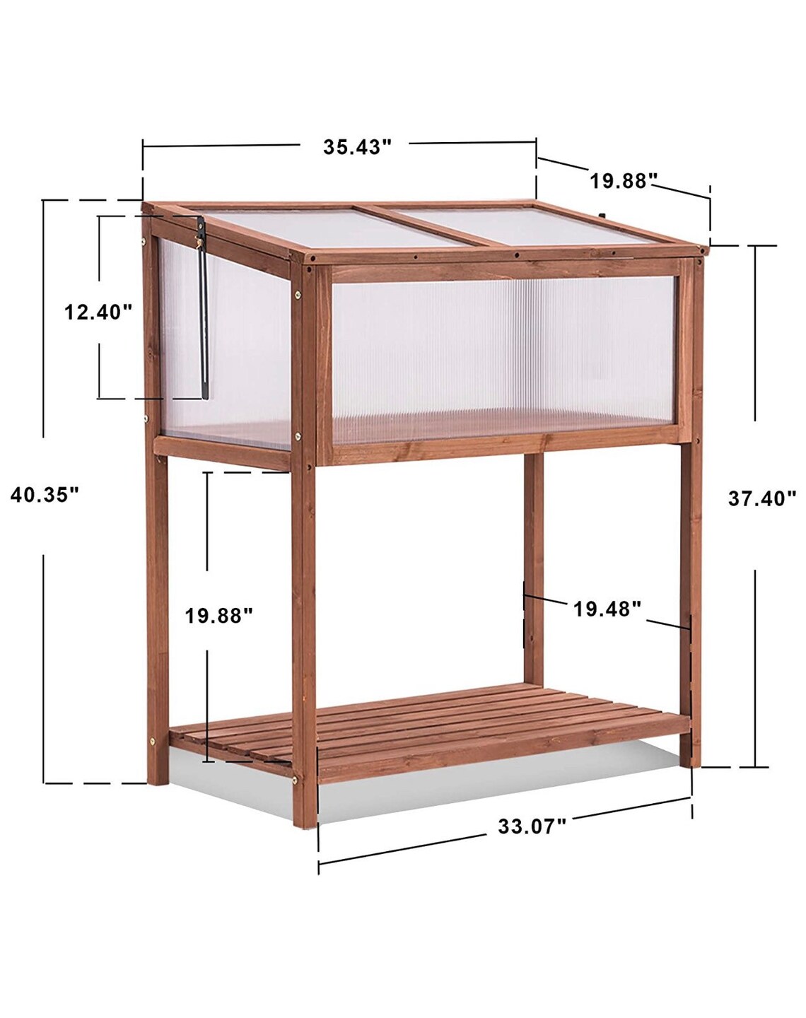 Wooden Cold Frame Greenhouse Raised Kit Portable Wood Etsy