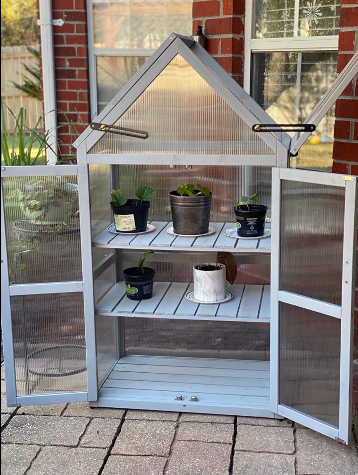 Mini Greenhouse Kit French Gray 3Tier Solid Wood Etsy