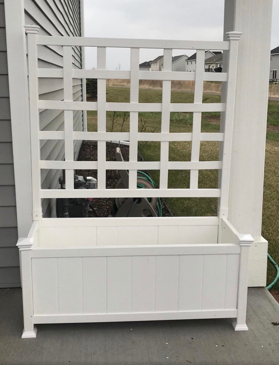 36W x 15L Vinyl Planter with Trellis Planter Box Etsy