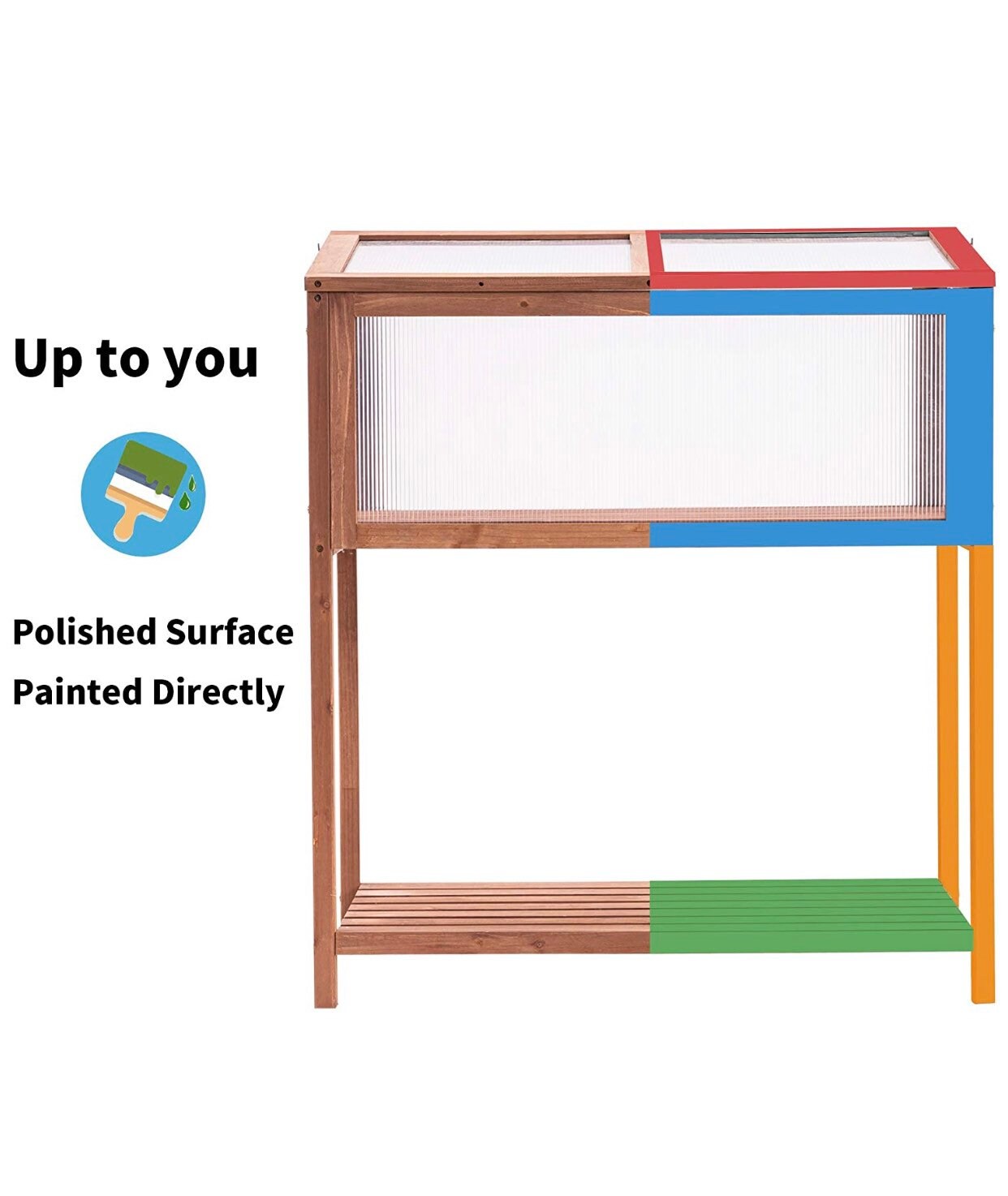 Wooden Cold Frame Greenhouse Raised Kit Portable Wood Etsy