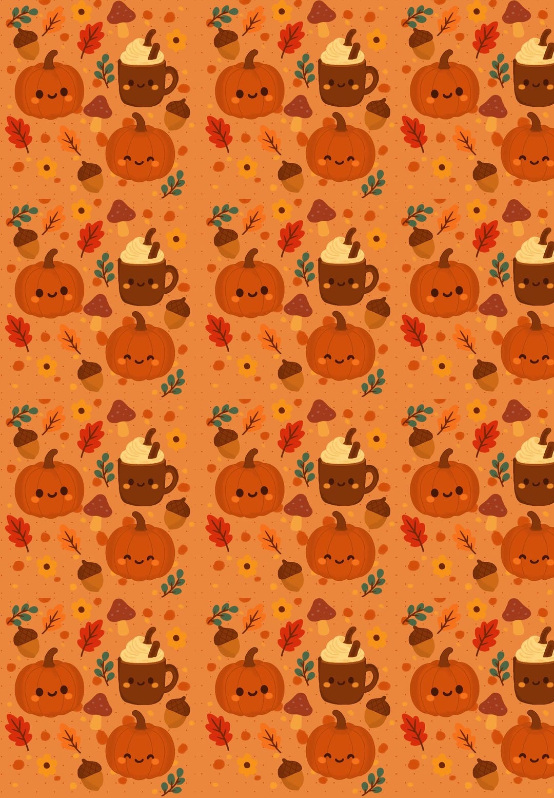 Cute Fallpaper -seamless Art - Etsy