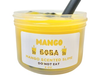 Mango Boba Slime- Glossy Slime-Scented Slime-Bestverkaufter Slime / Cloud9 Slimes / Therapeutic / ASMR