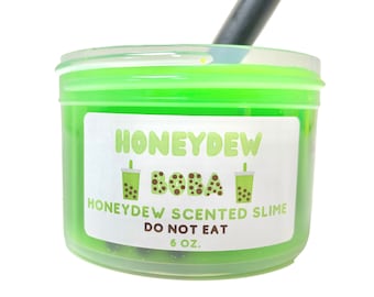 Honeydew Boba Slime- Glossy Slime-Scented Slime-Best Selling Slime/Cloud9 Slimes/Therapeutic/ASMR
