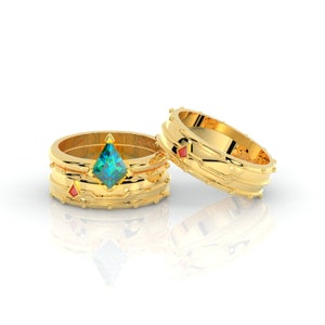 Assasin's Promise Ring (Unisex)- 14k Yellow Gold Video Game Inspired Rings