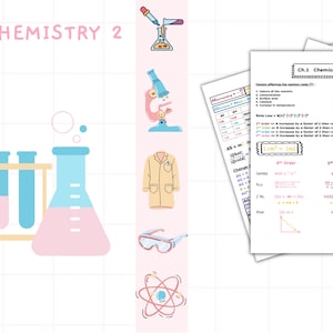 General Chemistry 2 Notes Bundle • Printable Study Guide PDF • College Chemistry Cheat Sheet • Digital Download • Fast Revision Bundle