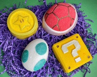 Super Gamer Bath Bomb Set | Pick Your Scent! | Geeky Gift | Kid Friendly