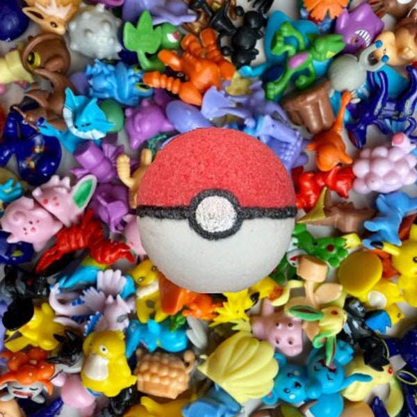 Pokebomb Bath Bomb | Toy Inside! | Pick Your Scent! | Geeky Gift | Vegan & Skin Safe