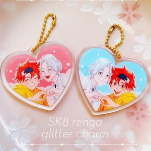 SK8 the Infinity Reki Langa Heart Acrylic Keychain