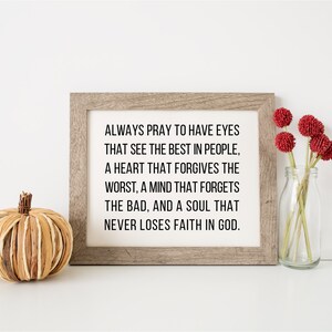 Always Pray Digital Download Sign for Home or Office 8 X 10 | Etsy