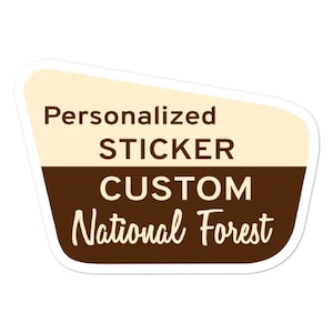 Letrero personalizado del Servicio Forestal Nacional - Adhesivo. Servicio Forestal de EE. UU.