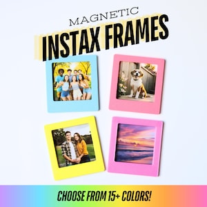 Magnetic Instax Frames - Fridge Magnet Frames for Instax Photos - Pack of 5