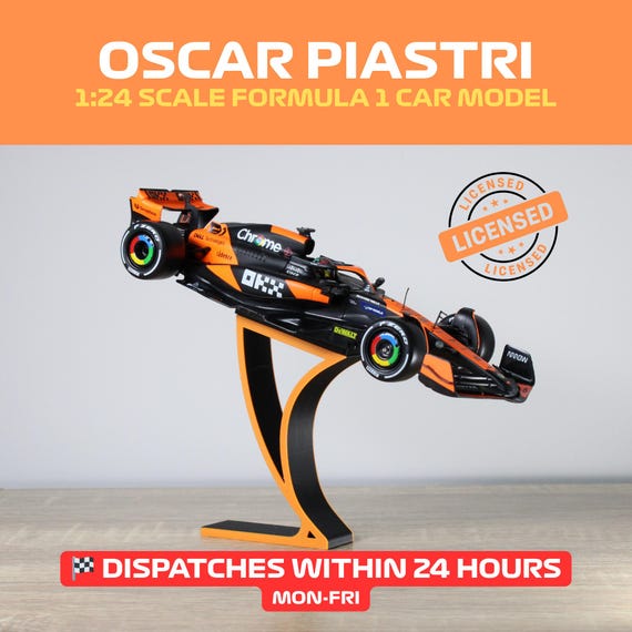 Oscar Piastri F1 1:24 Mclaren Diecast Model Car on Formula 1 Team