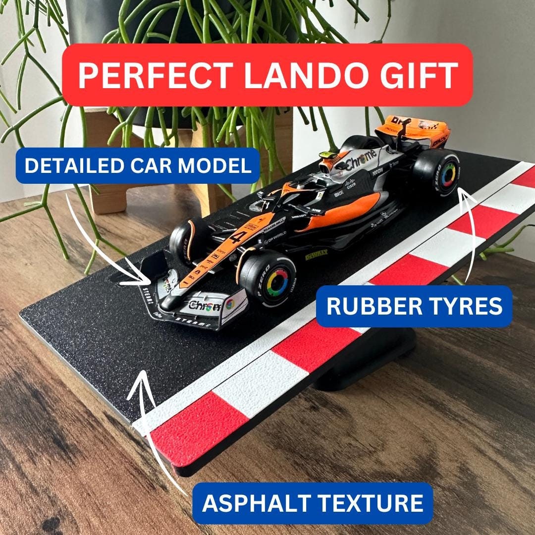 Lando Norris F1 1:43 Mclaren Diecast Model Car on Formula 1 Track