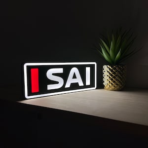Carlos Sainz (Ferrari F1) Name Abbreviation with LED Lighting, Formula 1, F1 Racing