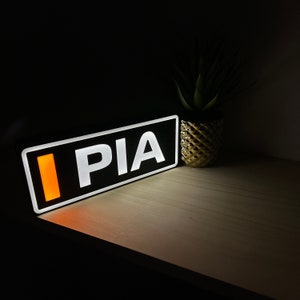 Oscar Piastri (Mclaren F1) Name Abbreviation F1 Light with LED Lighting, Formula 1, F1 Racing image 3