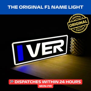 Max (Red Bull F1) Name Abbreviation F1 Light with LED Lighting, Formula 1, F1 Racing