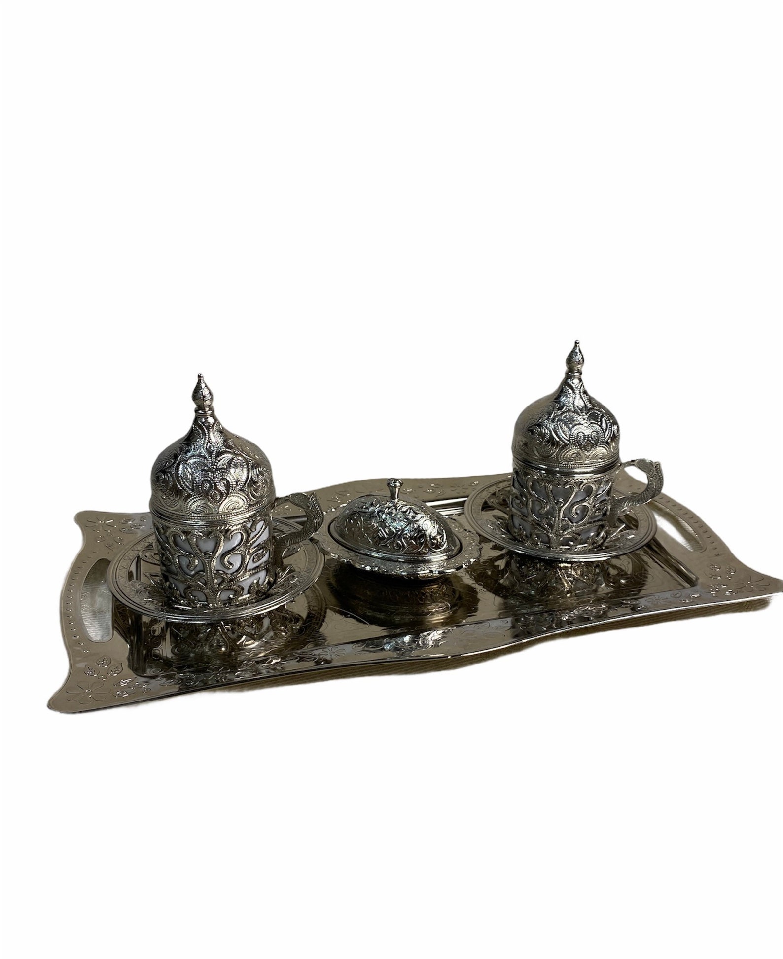 Turkish Coffee Set With Tray and Sugar Bowl Etsy UK