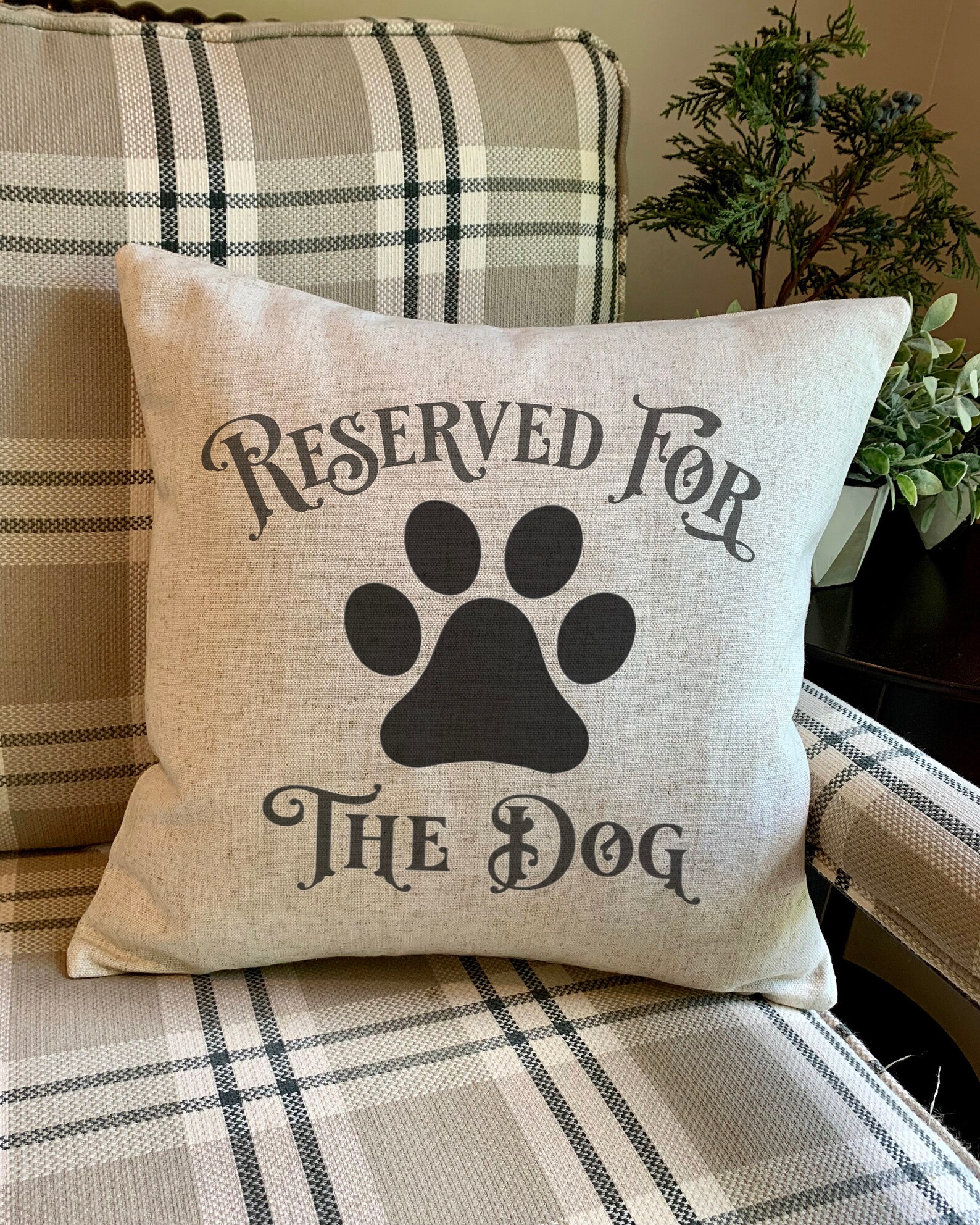 Reserved for the Dog Pillow Cover 17 X 17 Etsy UK